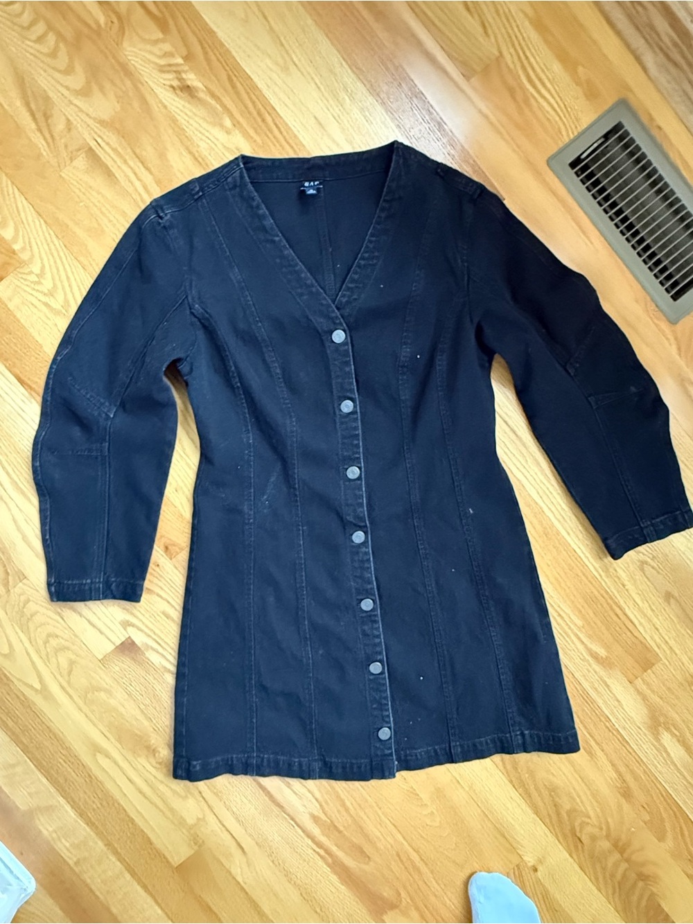 Barrel sleeve denium dress